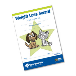 Pet Weight Loss Certificate (Supplied As 20 Certificates)