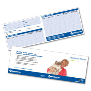 Vaccination Record Cards – Cat (Supplied As 400 Cards)