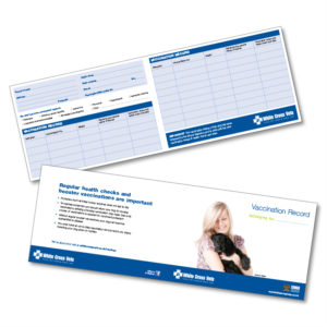 Vaccination Record Cards – Dog (Supplied As 400 Cards)